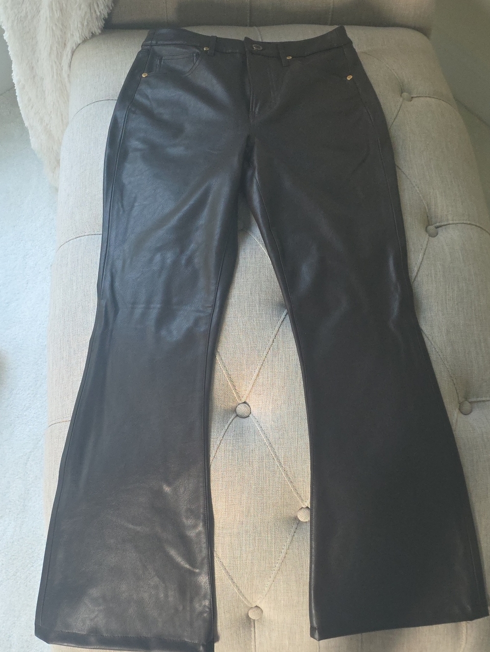 Veronica Beard Brown Faux Leather High-Waist Trousers SIZE 28 NWOT - Picture 2 of 7